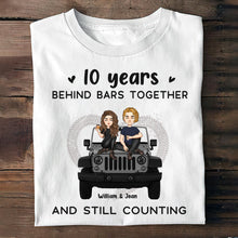 Load image into Gallery viewer, Personalized Couple T-shirt & Hoodie 10 Years Behind Bars Gift