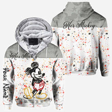 Load image into Gallery viewer, Personalized Couple Mouse Hoodies Custom Name Gift for Him & Her
