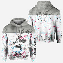 Load image into Gallery viewer, Personalized Couple Mouse Hoodies Custom Name Gift for Him & Her