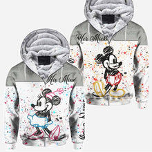 Load image into Gallery viewer, Personalized Couple Mouse Hoodies Custom Name Gift for Him & Her