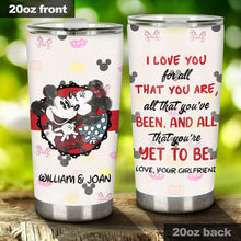 Load image into Gallery viewer, Personalized Couple Tumbler with Love Quote Custom Name Gift
