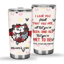 Load image into Gallery viewer, Personalized Couple Tumbler with Love Quote Custom Name Gift