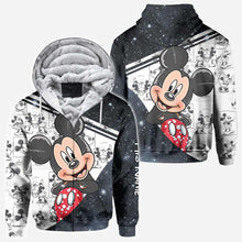 Load image into Gallery viewer, Personalized Couple Mouse Hoodies Custom Names Unique Gift
