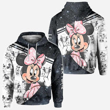 Load image into Gallery viewer, Personalized Couple Mouse Hoodies Custom Names Unique Gift