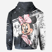 Load image into Gallery viewer, Personalized Couple Mouse Hoodies Custom Names Unique Gift