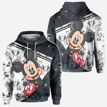 Load image into Gallery viewer, Personalized Couple Mouse Hoodies Custom Names Unique Gift