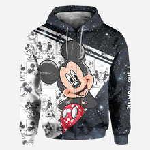 Load image into Gallery viewer, Personalized Couple Mouse Hoodies Custom Names Unique Gift