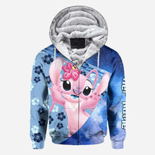 Load image into Gallery viewer, Personalized Ohana Hoodies for Couples Custom Names Gift