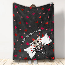 Load image into Gallery viewer, Personalized Not Today Cupid Blanket Custom Name Gift