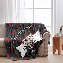 Load image into Gallery viewer, Personalized Not Today Cupid Blanket Custom Name Gift