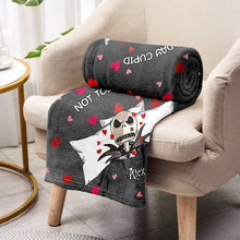 Load image into Gallery viewer, Personalized Not Today Cupid Blanket Custom Name Gift