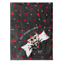 Load image into Gallery viewer, Personalized Not Today Cupid Blanket Custom Name Gift