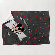 Load image into Gallery viewer, Personalized Not Today Cupid Mouse Blanket Custom Gift for Valentine