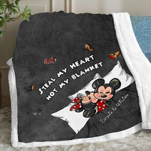Load image into Gallery viewer, Personalized Couple Blanket with Steal My Heart Design