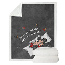 Load image into Gallery viewer, Personalized Couple Blanket with Steal My Heart Design