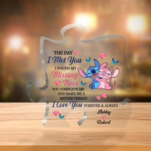 Load image into Gallery viewer, Personalized Custom Shaped Acrylic Couple Plaque Gift for Anniversary or Valentine's Day