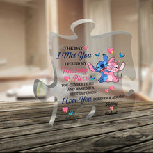Load image into Gallery viewer, Personalized Custom Shaped Acrylic Couple Plaque Gift for Anniversary or Valentine's Day