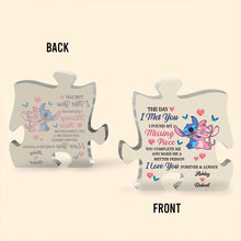 Load image into Gallery viewer, Personalized Custom Shaped Acrylic Couple Plaque Gift for Anniversary or Valentine's Day