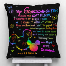 Load image into Gallery viewer, Personalized Soft Pillow with Heartwarming Message for Grandma's Granddaughter