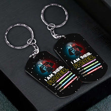 Load image into Gallery viewer, Personalized Stainless Steel Keychain for Dad Gift Idea