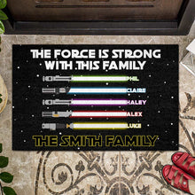 Load image into Gallery viewer, Personalized Star Wars Family Doormat Custom Name Gift for Home