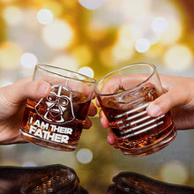 Load image into Gallery viewer, Personalized Rock Glass Custom Engraved I Am Their Father Gift for Dad