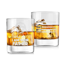 Load image into Gallery viewer, Personalized Rock Glass Custom Engraved I Am Their Father Gift for Dad