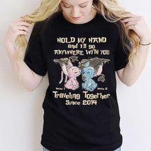 Load image into Gallery viewer, Personalized Couple Ohana T-Shirt & Hoodie Custom Names Gift