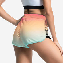 Load image into Gallery viewer, Personalized Couple's Adventure Shorts Custom Names Tropical Design