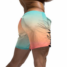 Load image into Gallery viewer, Personalized Couple's Adventure Shorts Custom Names Tropical Design