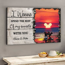Load image into Gallery viewer, Personalized Sunset Canvas Poster Custom Name Couples Gift
