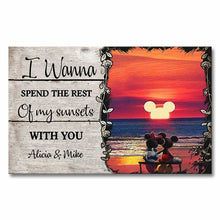 Load image into Gallery viewer, Personalized Sunset Canvas Poster Custom Name Couples Gift