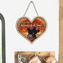 Load image into Gallery viewer, Personalized Fall Mouse Wood Sign Custom Name Gift for Couples