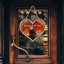 Load image into Gallery viewer, Personalized Fall Wood Sign - Custom Heart Decor Gift