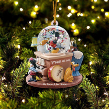 Load image into Gallery viewer, Personalized Christmas Mouse Ornament Custom Names Holiday Gift