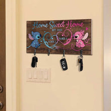 Load image into Gallery viewer, Personalized Rustic Key Rack with Names for Housewarming Gift