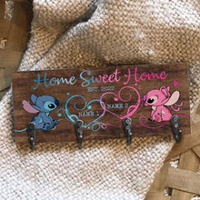 Load image into Gallery viewer, Personalized Rustic Key Rack with Names for Housewarming Gift