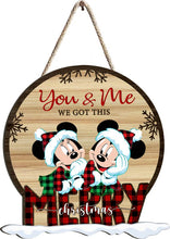 Load image into Gallery viewer, Personalized Christmas Couple Wood Sign Custom Name Decor