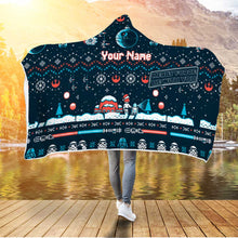 Load image into Gallery viewer, Personalized Hooded Blanket Merry Force Christmas Gift for Kids