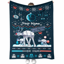 Load image into Gallery viewer, Personalized Star Wars Force Blanket Custom Name Christmas Gift