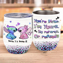Load image into Gallery viewer, Personalized Ohana Wine Tumbler Custom Names Gift for Couples