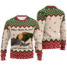 Load image into Gallery viewer, Personalized Christmas Sweater with Faux Wool Pattern Custom Name Gift
