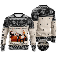 Load image into Gallery viewer, Personalized Christmas Sweater with Faux Wool Pattern for Unique Gifts