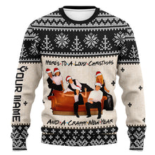 Load image into Gallery viewer, Personalized Christmas Sweater with Faux Wool Pattern for Unique Gifts