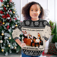 Load image into Gallery viewer, Personalized Christmas Sweater with Faux Wool Pattern for Unique Gifts