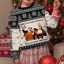 Load image into Gallery viewer, Personalized Christmas Sweater with Faux Wool Pattern for Unique Gifts