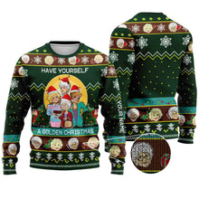 Load image into Gallery viewer, Personalized Christmas Sweater Have Yourself A Golden Christmas Gift