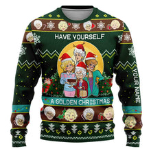 Load image into Gallery viewer, Personalized Christmas Sweater Have Yourself A Golden Christmas Gift
