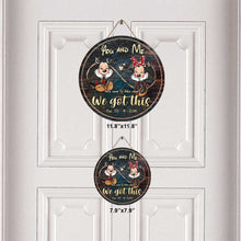 Load image into Gallery viewer, Personalized Couple Round Wood Sign Custom Name Gift for Anniversary
