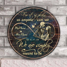 Load image into Gallery viewer, Personalized Round Wood Sign for Couples with Custom Names - Unique Wedding Gift